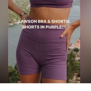 Daily Drills ribbed purple shorts